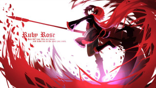 Anime character sword red background - rose free wallpaper