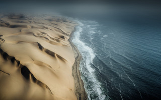 Sand dunes ocean waves beach - wave free wallpaper