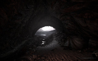 Cave light end darkness journey - the end of it free wallpaper