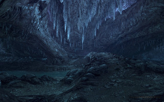 Cave ice water man hanging - the cave free wallpaper