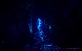 Narrow path dark cave light - the end of it free wallpaper