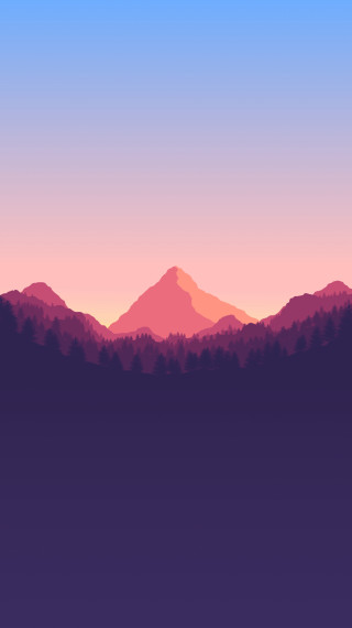 Mountain range pink sky purple - sunset free wallpaper