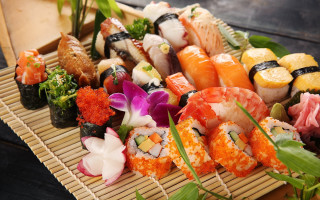 Sushi flowers plant food photography - a plant in the background free wallpaper