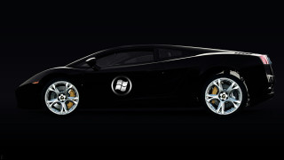 Black sports car chrome wheels - purism free wallpaper