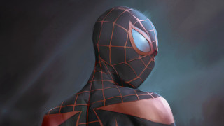 Spiderman red black suit back - a spider man free wallpaper