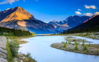 River forest hillside mountain sky - hillside next free wallpaper