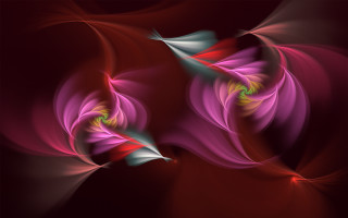 Red pink flower glowing abstract - vibrant free wallpaper