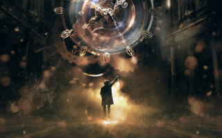 Dark alley clock fantasy planet - a dark alley free wallpaper