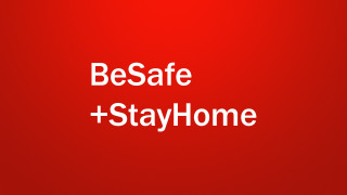 Be safe stay home red - viennese actionism free wallpaper