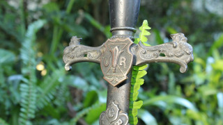 Cross dragon shrine forest bokeh - an art deco sculpture free wallpaper