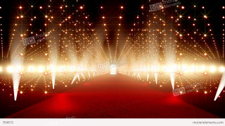 Red carpet lights digital rendering - incoherent free wallpaper