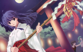 Woman flag moon kyoto magic - a moon in the background free wallpaper