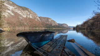 Lake dock mountains chain blue - the dock free wallpaper