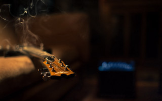Guitar wind dark room couch - daren bader free wallpaper