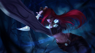 Redhair sword woman forest fantasy - red hair holding free wallpaper