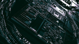 Processor wires clock cityscape ambient - filip hodas free wallpaper