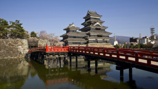 Red bridge japan cityscape shrine - a bridge over a body of water free wallpaper