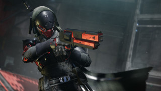 Futuristic suit soldier red light - unreal engine 5 free wallpaper