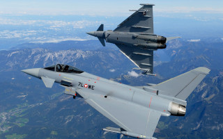 Fighter jet mountains trees puzzle - viennese actionism free wallpaper