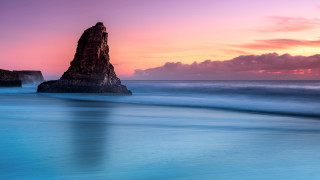 Rock ocean sunset mystical colors - mystical free wallpaper