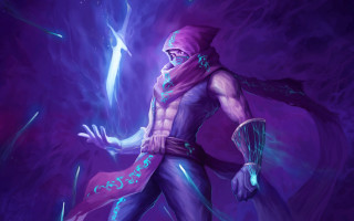 Purple robe sword glowing arcane - his hand free wallpaper for desktop