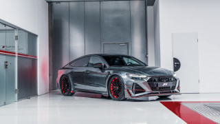 Grey car garage red line - the wall free wallpaper
