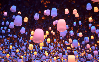 White lights interactive art abstract - interactive free wallpaper