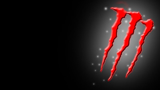 Red monster logo black background - lightening free wallpaper
