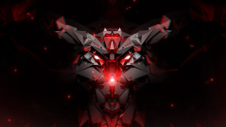 Red black abstract animal glowing - shape free wallpaper