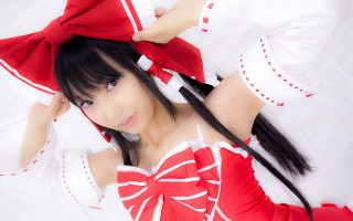 Ayako rokkaku cosplay red white - cosplay free wallpaper