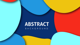 Blue yellow red abstract background - surreal free wallpaper