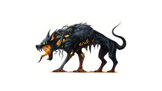 Black dragon orange eyes horns - a black dragon free wallpaper