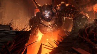 Giant robot forest flames armor - a giant robot free wallpaper