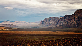 Mountain range road cloudy sky - art free wallpaper for desktop