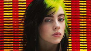 Green hair umbrella fan portrait - green hair free wallpaper