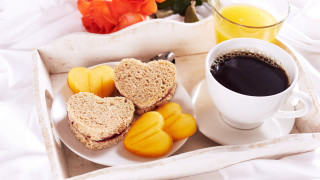 Tray coffee fruit heart sandwich - bracha l. ettinger free wallpaper