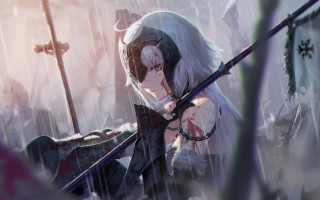Woman sword rain blood armor - a sword and a sword free wallpaper
