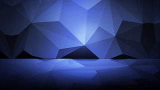 Blue abstract lowpoly reflection geometric - geometric shape free wallpaper