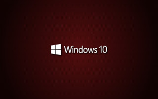 Red background windows 10 logo - the middle of the image free wallpaper