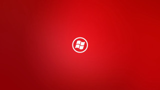 Red background white logo white - a white circle free wallpaper