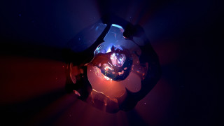 Colorful object black background red - volumetric free wallpaper