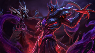 Demonic red eye purple red - demon free wallpaper