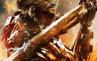 Woman sword fire smoke embers 2 - metal gear free wallpaper