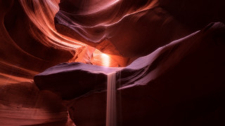 Narrow canyon stream light end - narrow free wallpaper