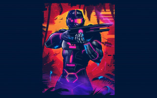 Futuristic man gun suit background - a futuristic suit free wallpaper