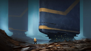Cave ship yellow light mountain - a cave free wallpaper