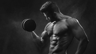 Man medicineball blackwhite photo superflat - photo of him free wallpaper