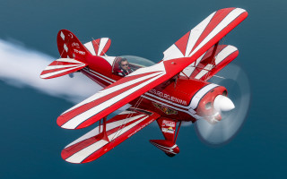 Red white plane cockpit man - plane free wallpaper