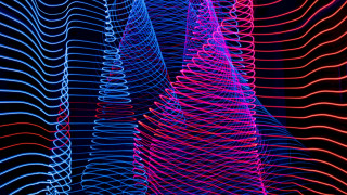 Colorful lines kinetic art hologram - bridget riley free wallpaper