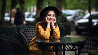 Woman smiling park hat portrait - portrait photography free wallpaper for desktop